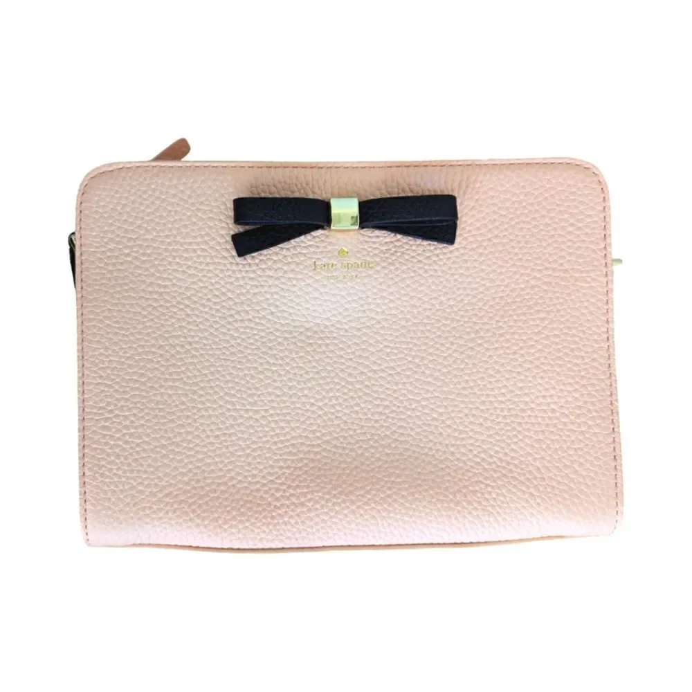 Kate Spade Henderson Street Fannie Pebbled Leather Shoulder Bag Pink & Gold